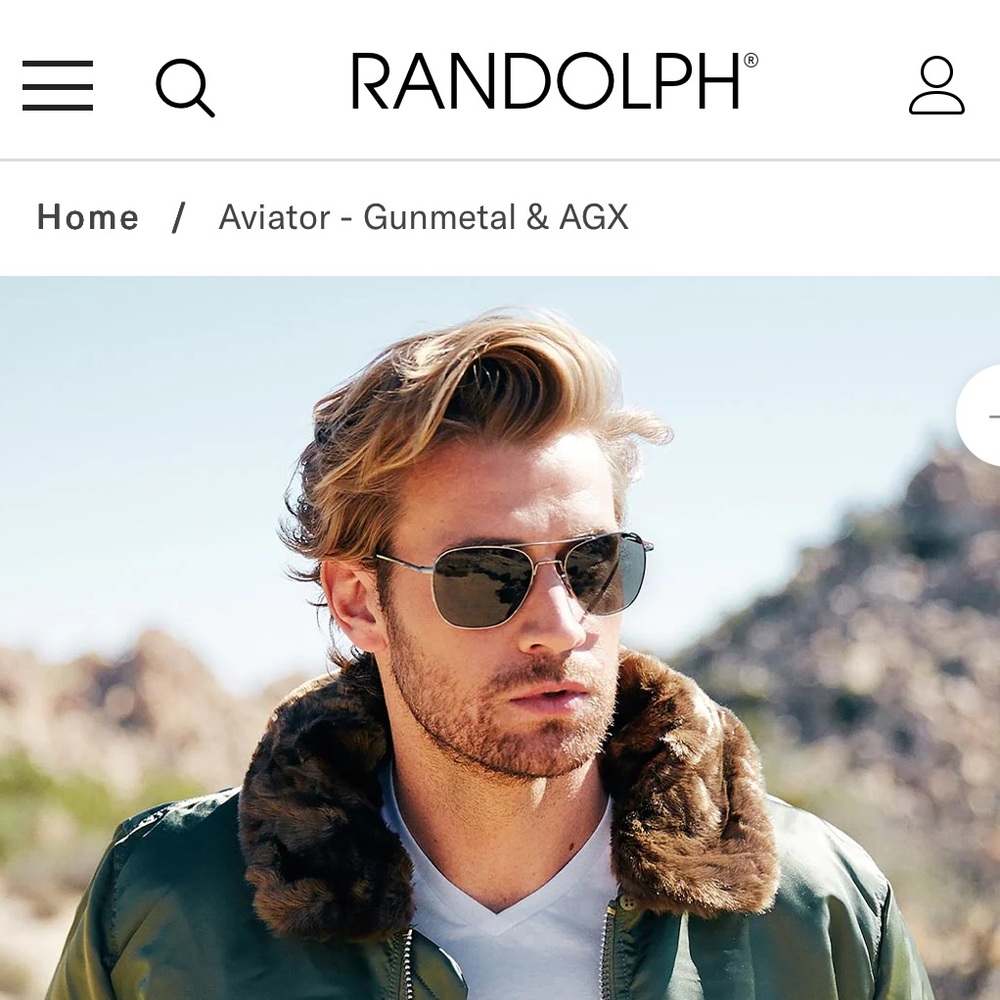 Randolph Men’s Aviator sunglasses COLOR: Bright Chrome & AGX Polarized Lens